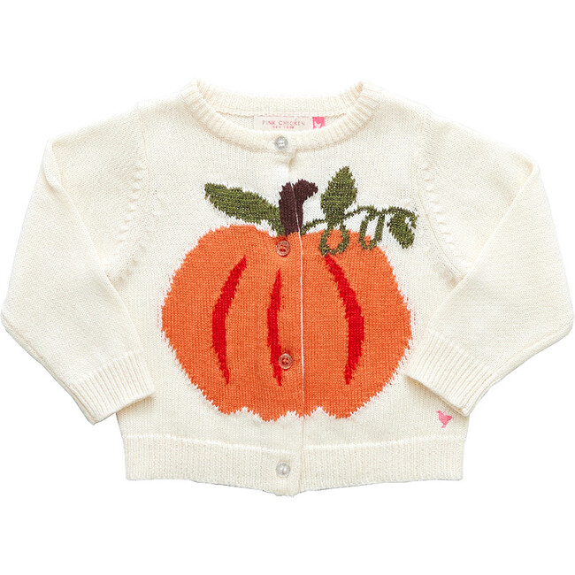 Baby Pia Pumpkin Sweater, Cream