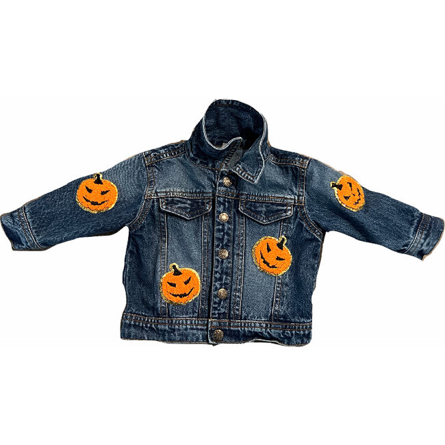 Keen to Be Seen Treat Pumpkin Denim Jacket