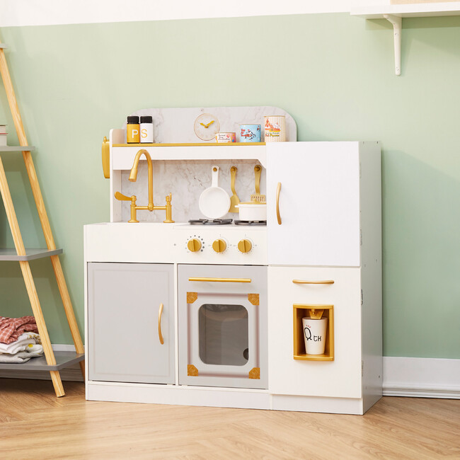 Teamson Kids - Versailles Bungalow Classic Play Kitchen - White - Play Kitchens - 3