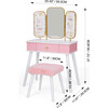 Fantasy Fields - Little Lady Izabel Medium Floral Play Vanity - White/Pink - Play Tables - 4