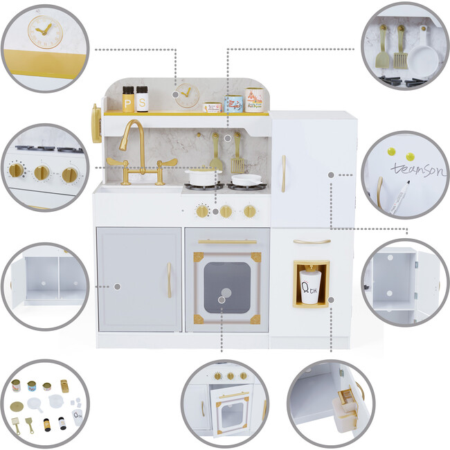 Teamson Kids - Versailles Bungalow Classic Play Kitchen - White - Play Kitchens - 5