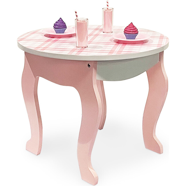 Sophia's - Aurora Princess 18" Doll Pink Plaid Table & Chair with Accessories, Delight - Pink - Doll Accessories - 7