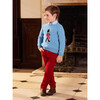 Drumming Guardsman Sweater, Mid Blue - Sweaters - 2