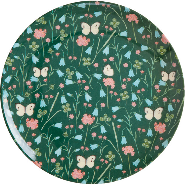 Dessert Plate with Sweet Butterfly Print Green - Tableware - 1