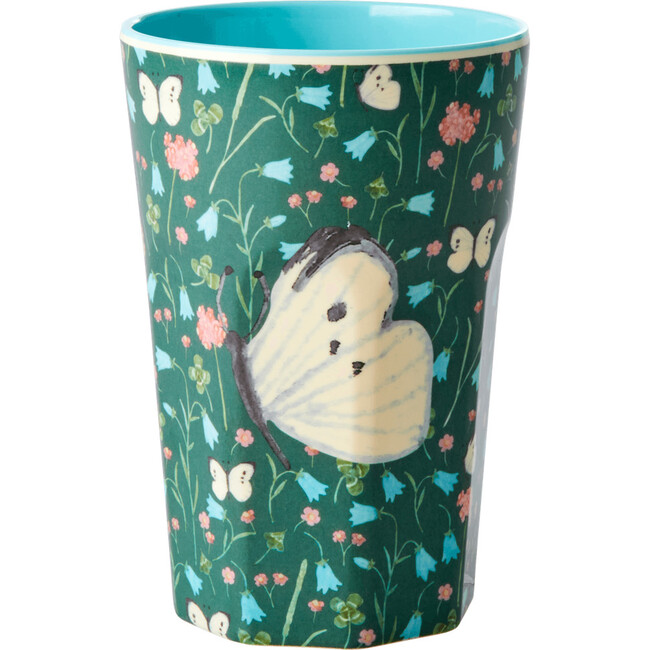 Cup Tall with Sweet Butterfly Print in Green