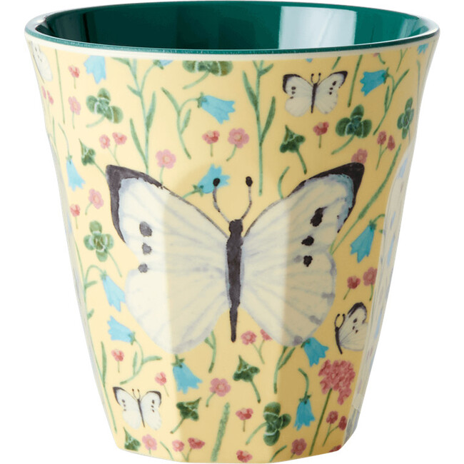 Cup Medium with Sweet Butterfly Print in Creme