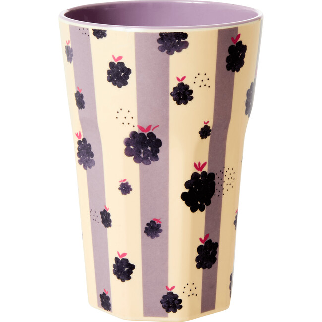 Cup Tall in Blackberry Beauty Print Two Tone - Tableware - 1
