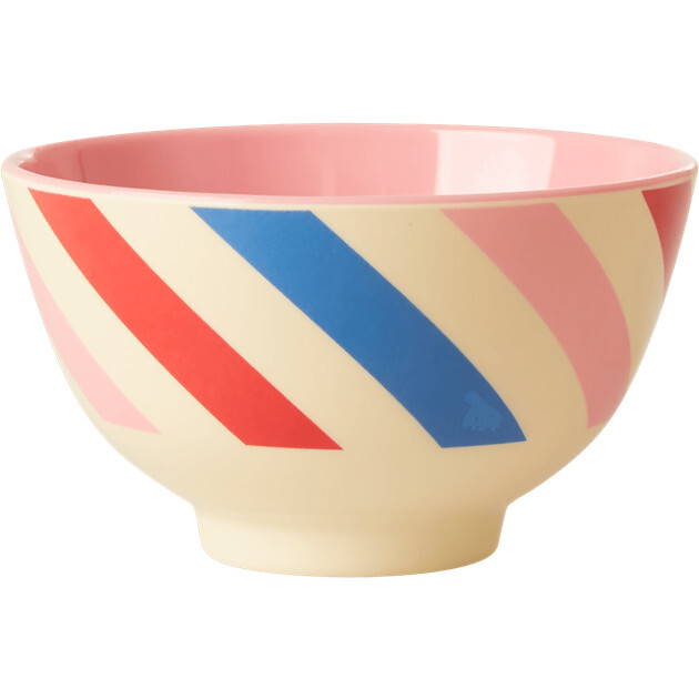 Bowl with Candy Stripes Print Two Tone Small