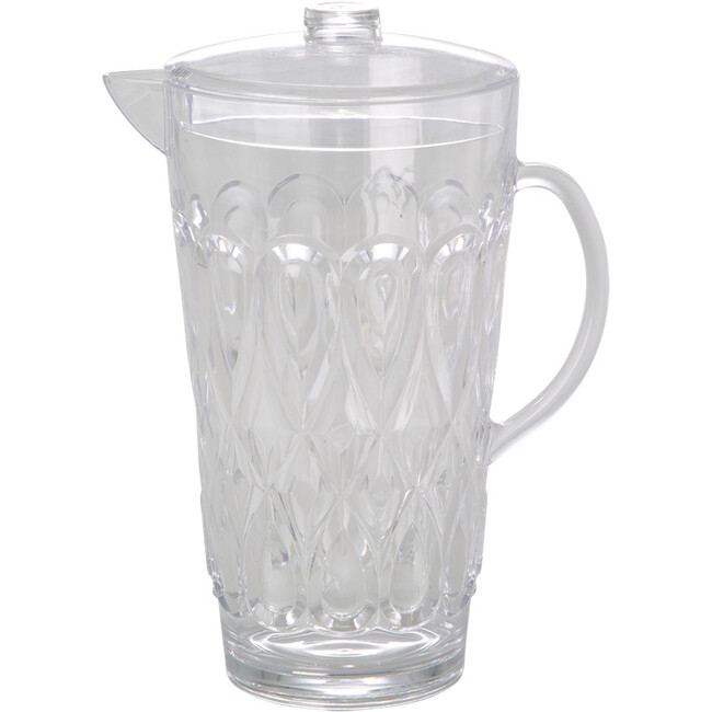 Acrylic Jug with Swirly Embossed Detail Clear Large