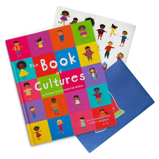 The Book of Cultures with stickers & a map