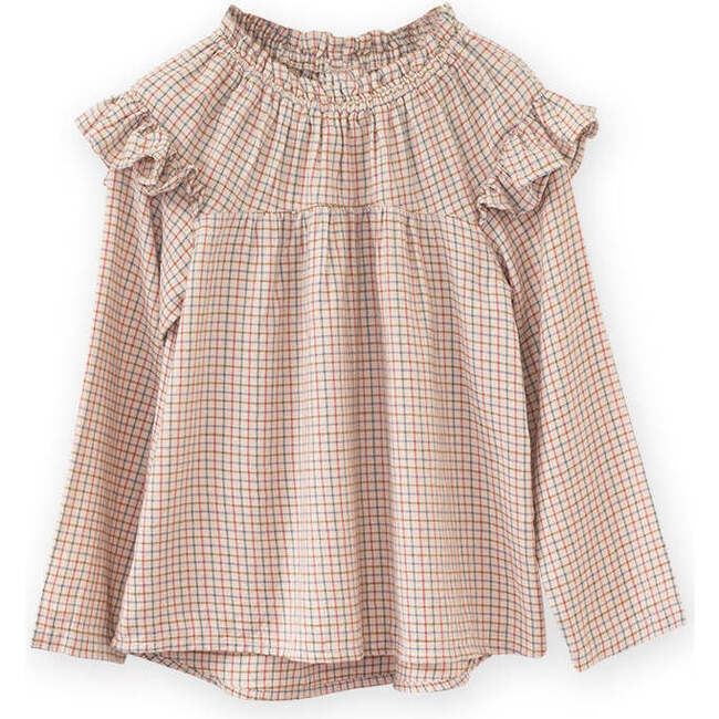 Max Top, Beige Country Check