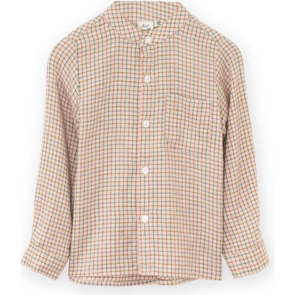 Baby Shirt, Beige Country Check