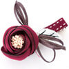 Bloom Hairclip, Burgundy - Hair Accessories - 1 - thumbnail