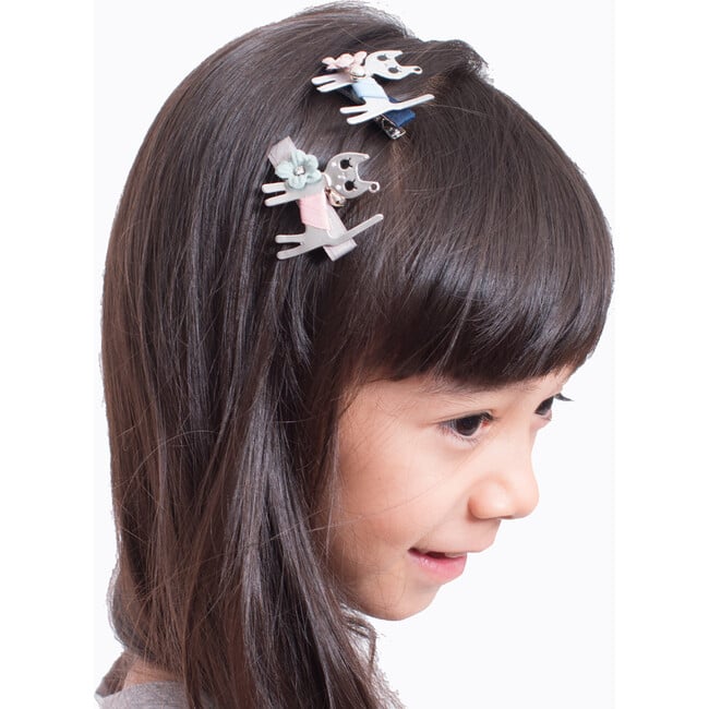 Kitty Hairclip, Pink - Hair Accessories - 2