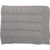 Double cable - lt grey mel - Blankets - 1 - thumbnail