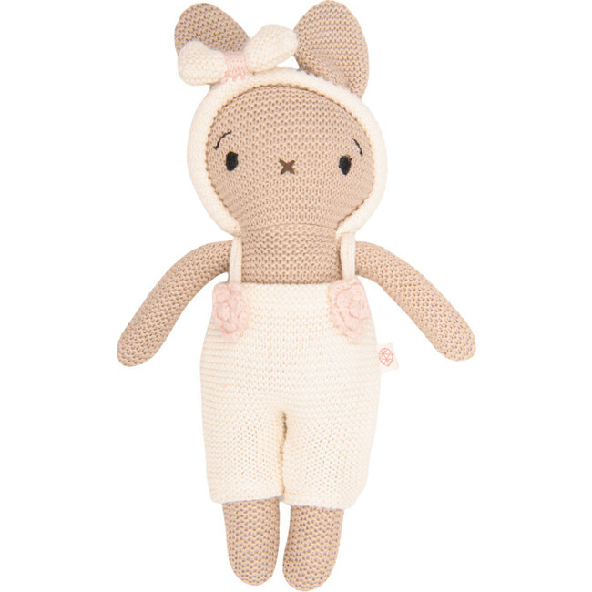 Plush Bunny In Jumpsuit, Ivory