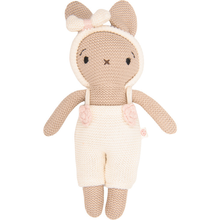 Plush Bunny In Jumpsuit, Ivory - Pillows - 1