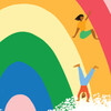 Rainbow Slide Die Cut Sticker - Favors - 3