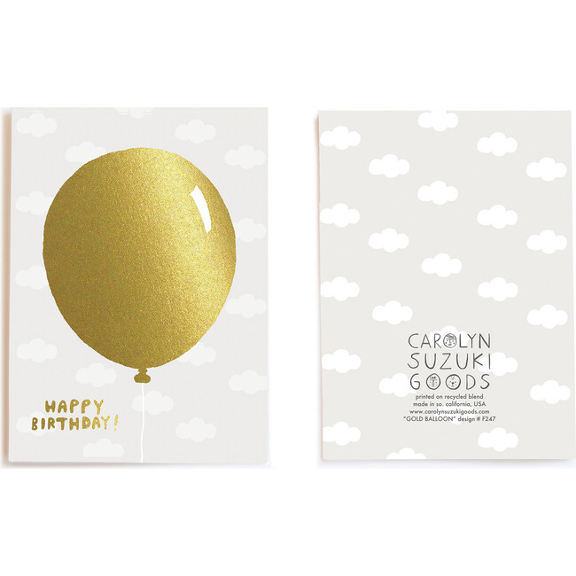 Gold Balloon Birthday Card - Paper Goods - 3
