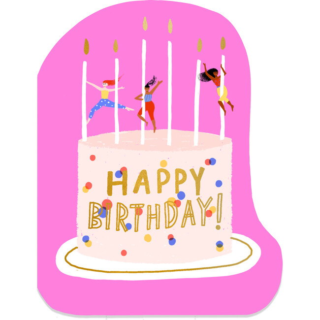 Circus Cake Shaped Birthday Card