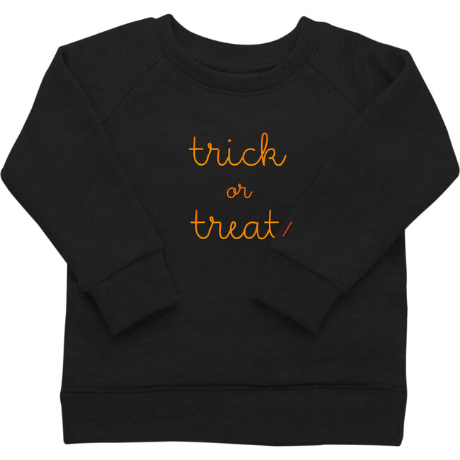 The Organic Pullover Sweatshirt, Black Trick or Treat