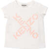 X Pink Logo T-Shirt, White - Tees - 1 - thumbnail
