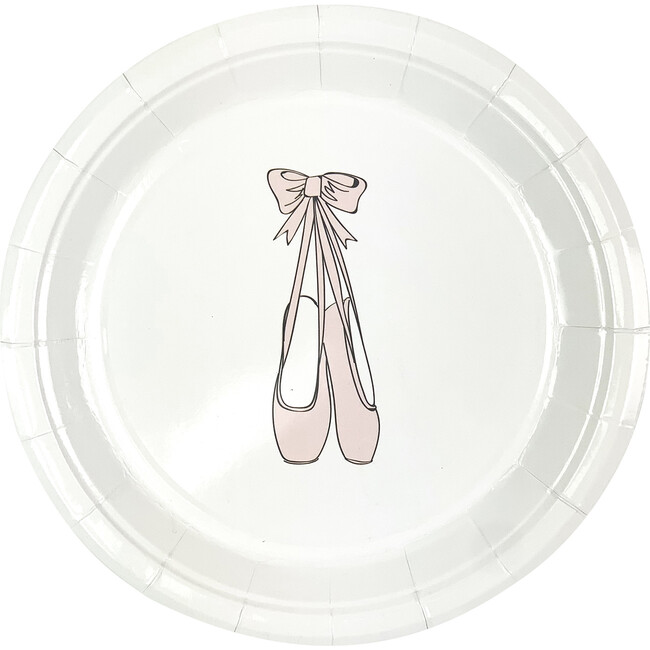 Small Ballerina Paper Party Plates, Set of 8