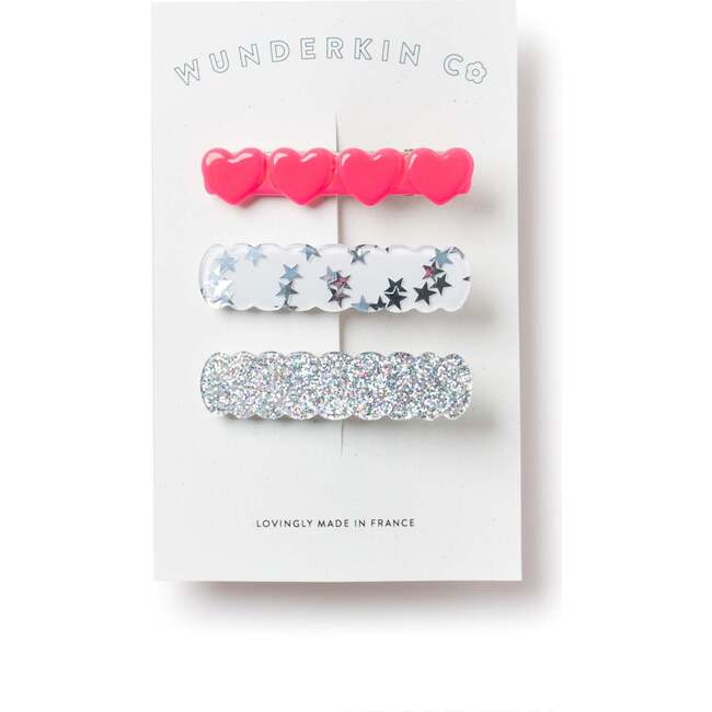 Clip Pack, Stars and Hearts - Hair Accessories - 1