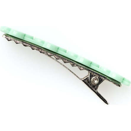 Flower Clip, Milk Glass - Hair Accessories - 5