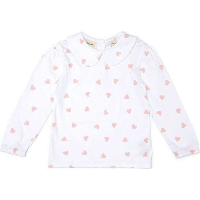 Peter Pan Collar, Pink Hearts - T-Shirts - 1