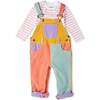 Patchwork Cord Overalls, Pastel Multi - Overalls - 1 - thumbnail