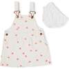 Heart Print Dress, Cream Heart - Dresses - 1 - thumbnail