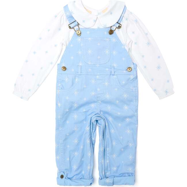 Overalls, Ice Blue Snowflake - Overalls - 3