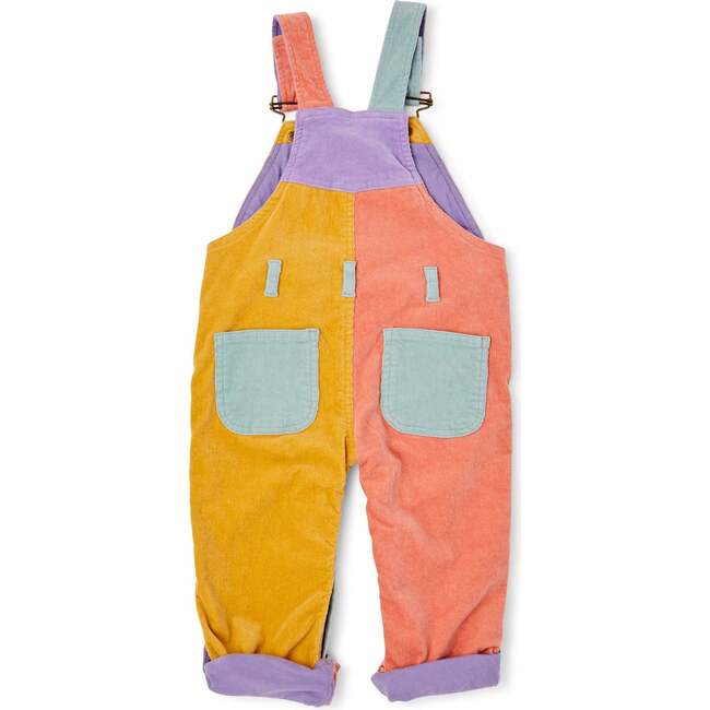 Patchwork Cord Overalls, Pastel Multi - Overalls - 3