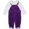 Heart Printed Overalls, Purple - Overalls - 3