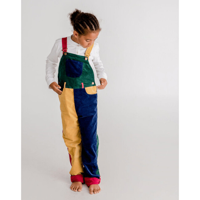 Patchwork Cord Overalls, Primary Multi - Overalls - 3
