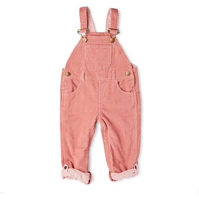 Chunky Cord Overalls, Pink - Overalls - 1