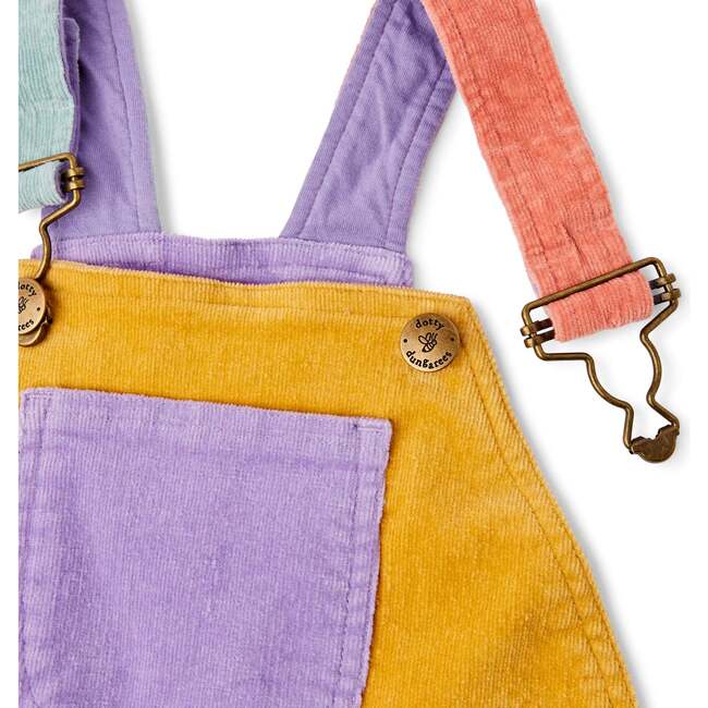 Patchwork Cord Overalls, Pastel Multi - Overalls - 4