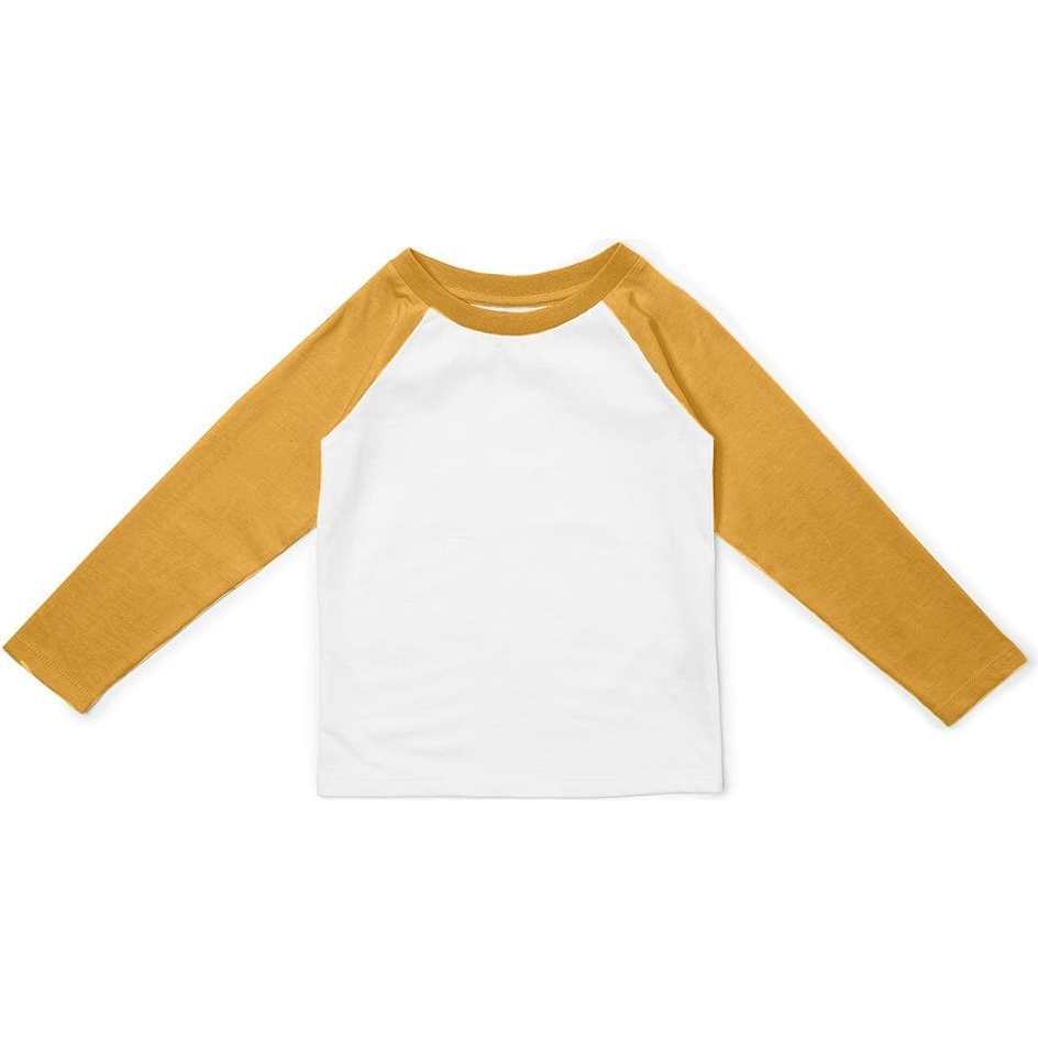 Baseball Tee, Ochre Mustard - T-Shirts - 1