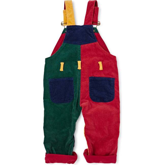 Patchwork Cord Overalls, Primary Multi - Overalls - 4