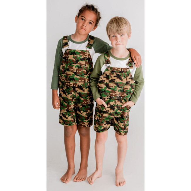 Camouflage Cord Overall Shorts, Camo - Shorts - 2