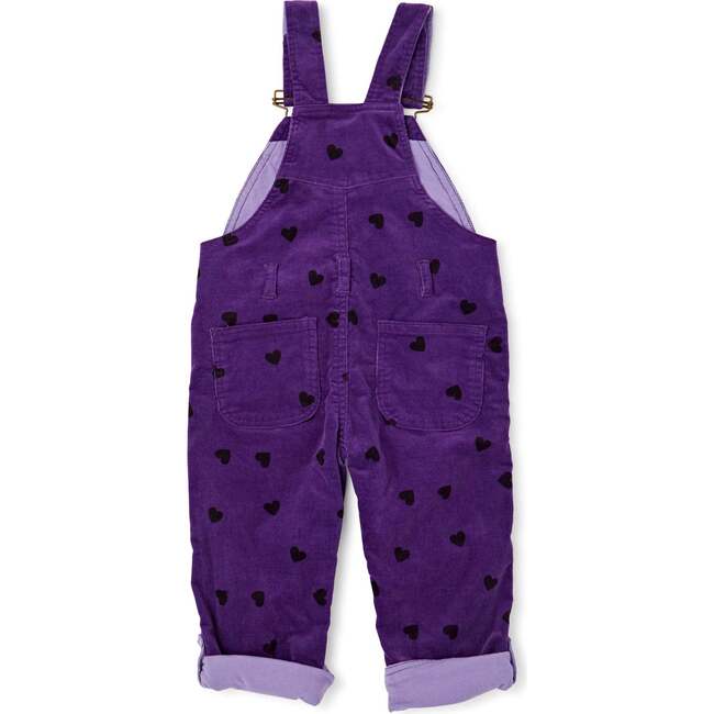 Heart Printed Overalls, Purple - Overalls - 5