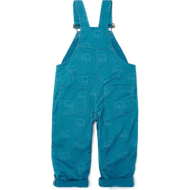 Bear Print Overalls, Nordic Blue - Overalls - 3