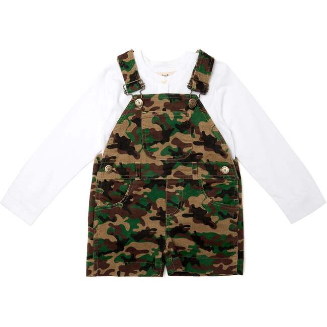 Camouflage Cord Overall Shorts, Camo - Shorts - 3