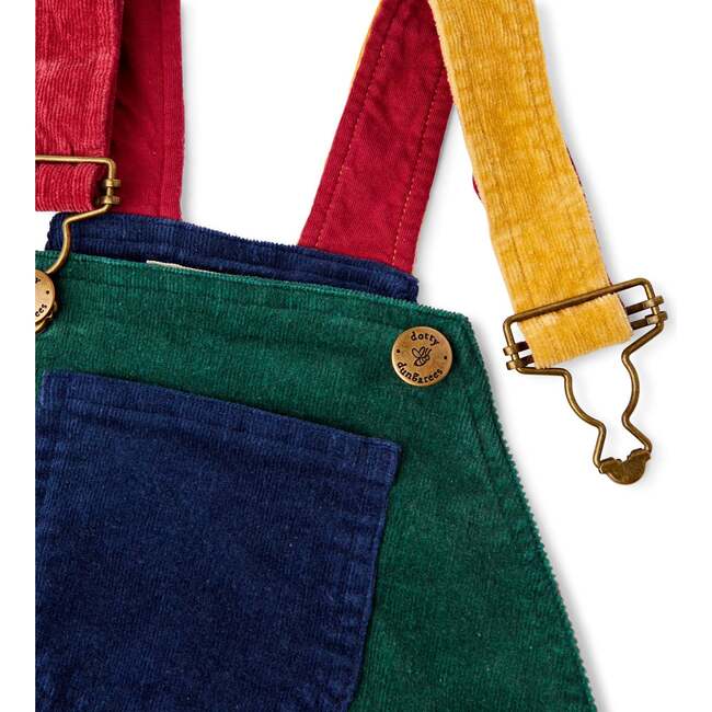 Patchwork Cord Overalls, Primary Multi - Overalls - 5