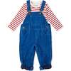 Chunky Cord Overalls, Blue - Overalls - 3