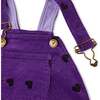 Heart Printed Overalls, Purple - Overalls - 6 - thumbnail