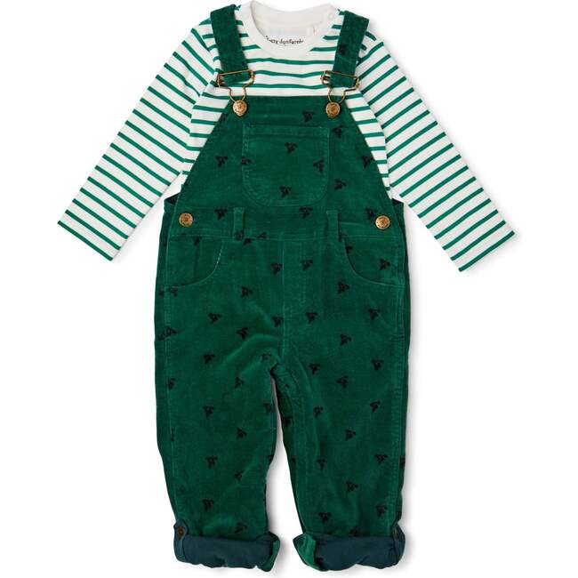 Acorn Printed Overalls, Green - Overalls - 3