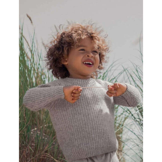 Fisherman Jumper, Grey - Jumpers - 3
