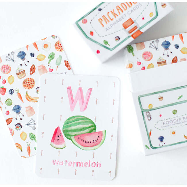 Packadoo Alphabet Cards Foodie Edition, Multi